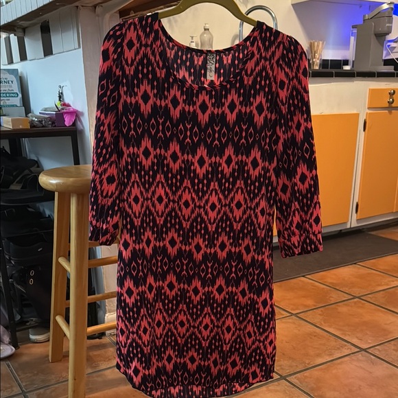 Bella D. Dresses & Skirts - Bella D. Brand Midi Dress - Size Small - Pink with Black Design - $15